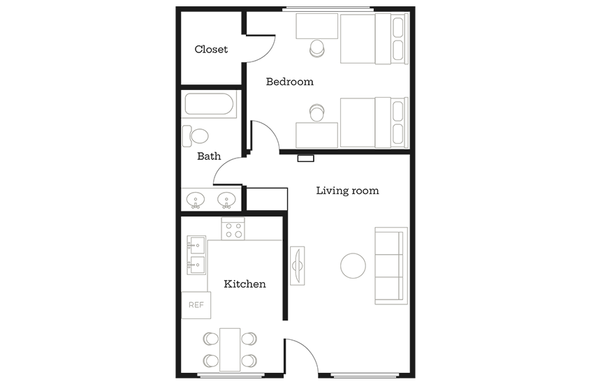 Floor Plan Image | 1x1B