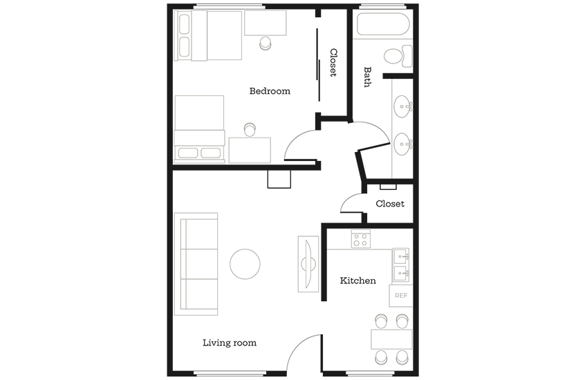 Floor Plan Image | 1x1A