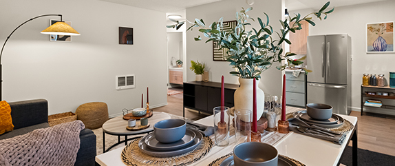A decorated table