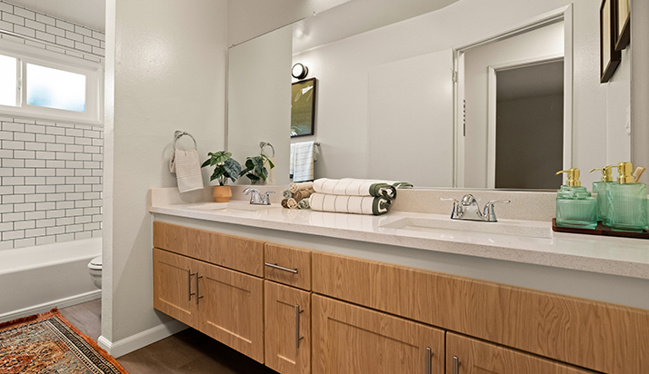 An apartment bathroom