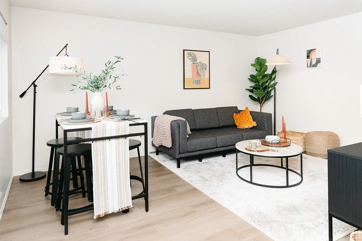 Apartment interiors at State on Campus Santa Barbara